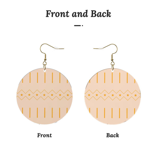 Personalized customizable earrings (Yellow Star Geometry), no MOQ