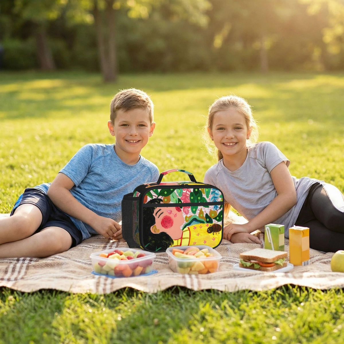 Custom Photo Bento Lunch Bag - Personalized Insulated Cooler Bag
