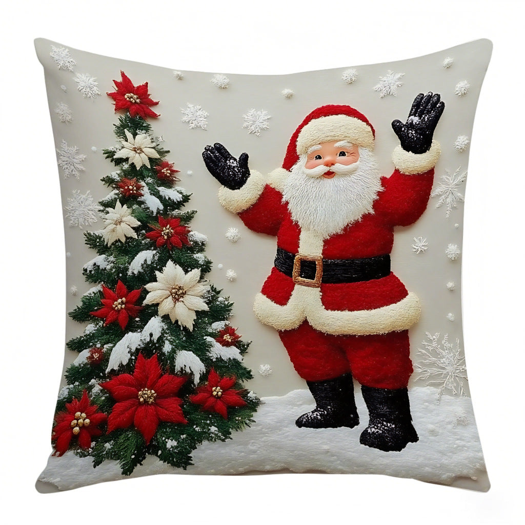 Christmas throw pillow set, festive elk and rabbit decoration for sofa, creating an atmosphere of decoration with short plush pillows
