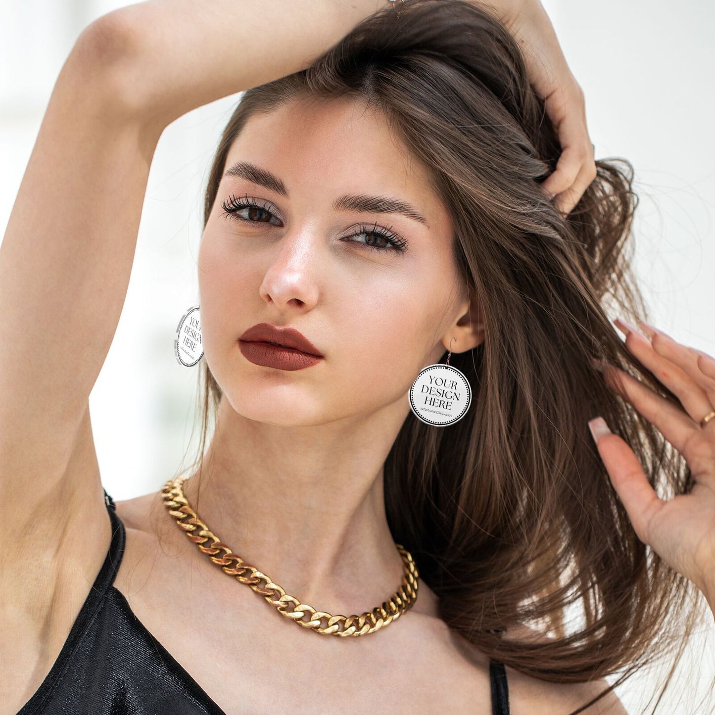 Custom Printed Acrylic Earrings (3 Metal Colors: Gold, KC Gold, Silver)