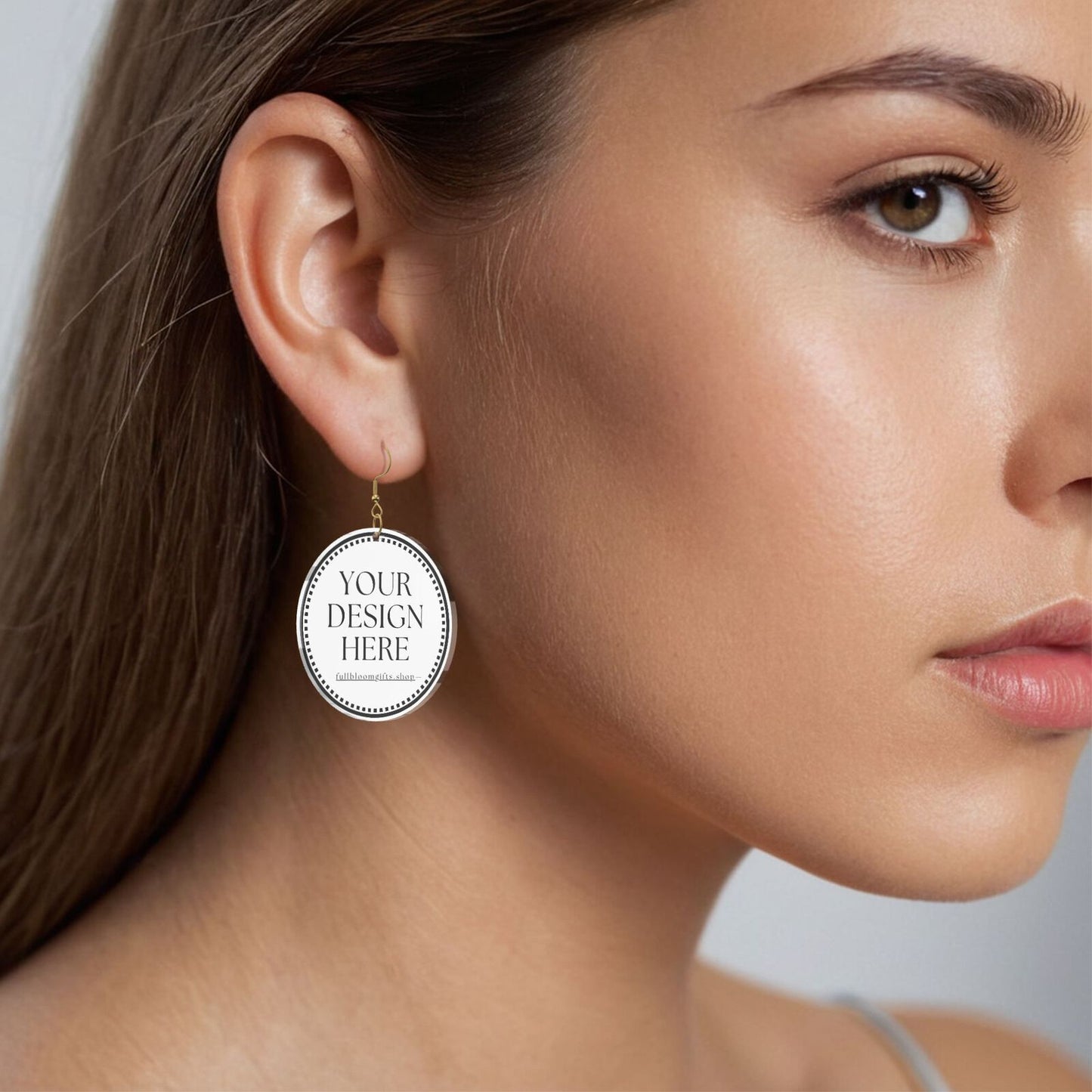 Custom Printed Acrylic Earrings (3 Metal Colors: Gold, KC Gold, Silver)