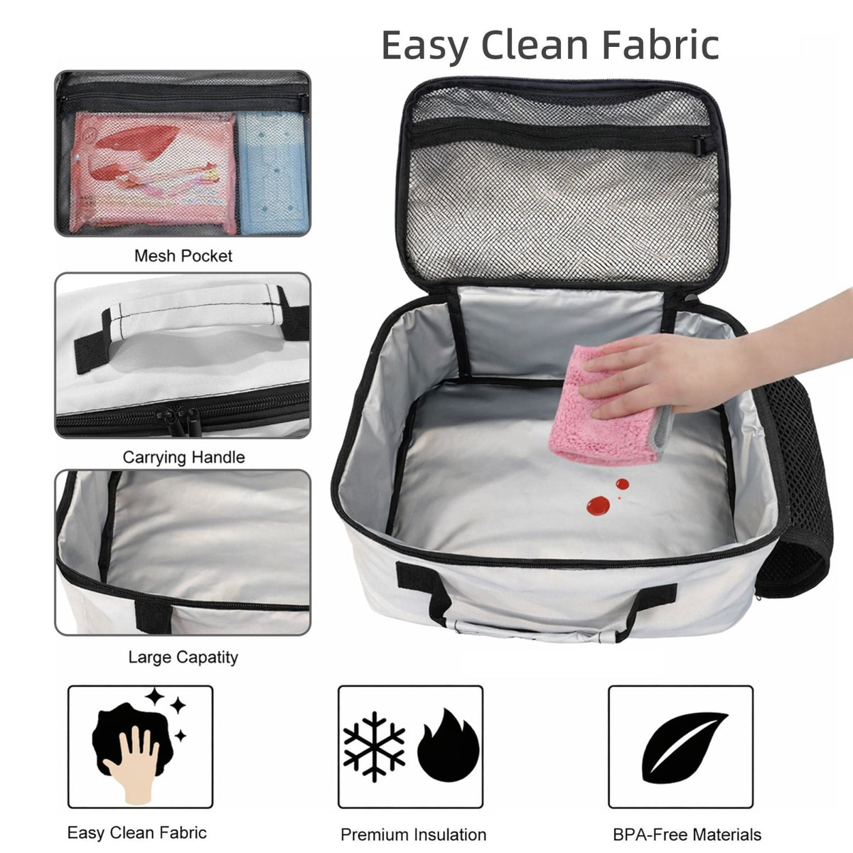 Custom Photo Bento Lunch Bag - Personalized Insulated Cooler Bag