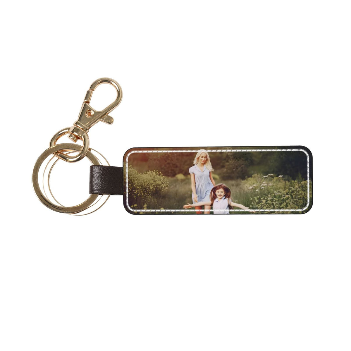 Custom Leather Photo Keychain