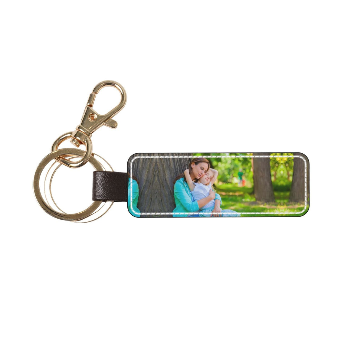Custom Leather Photo Keychain