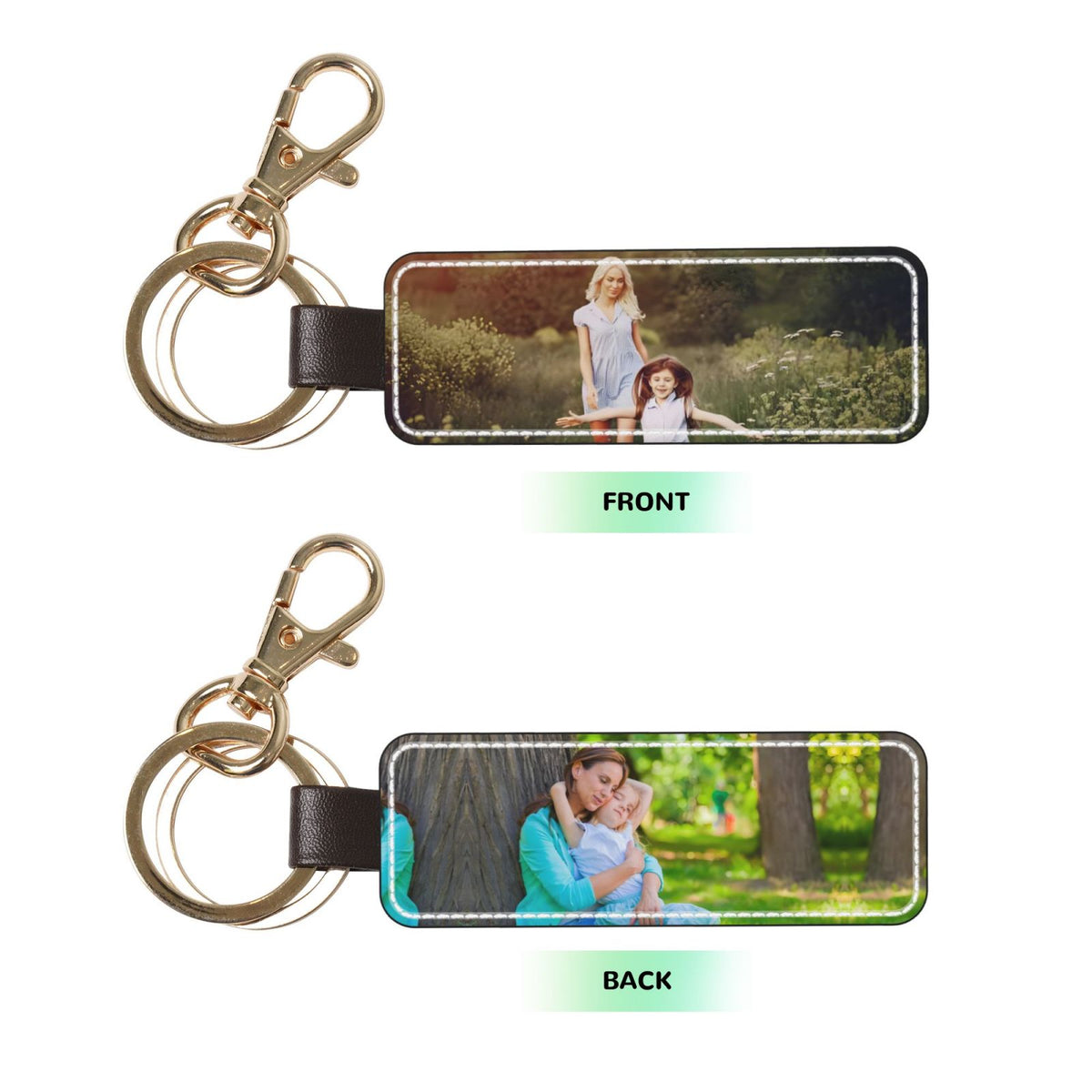 Custom Leather Photo Keychain