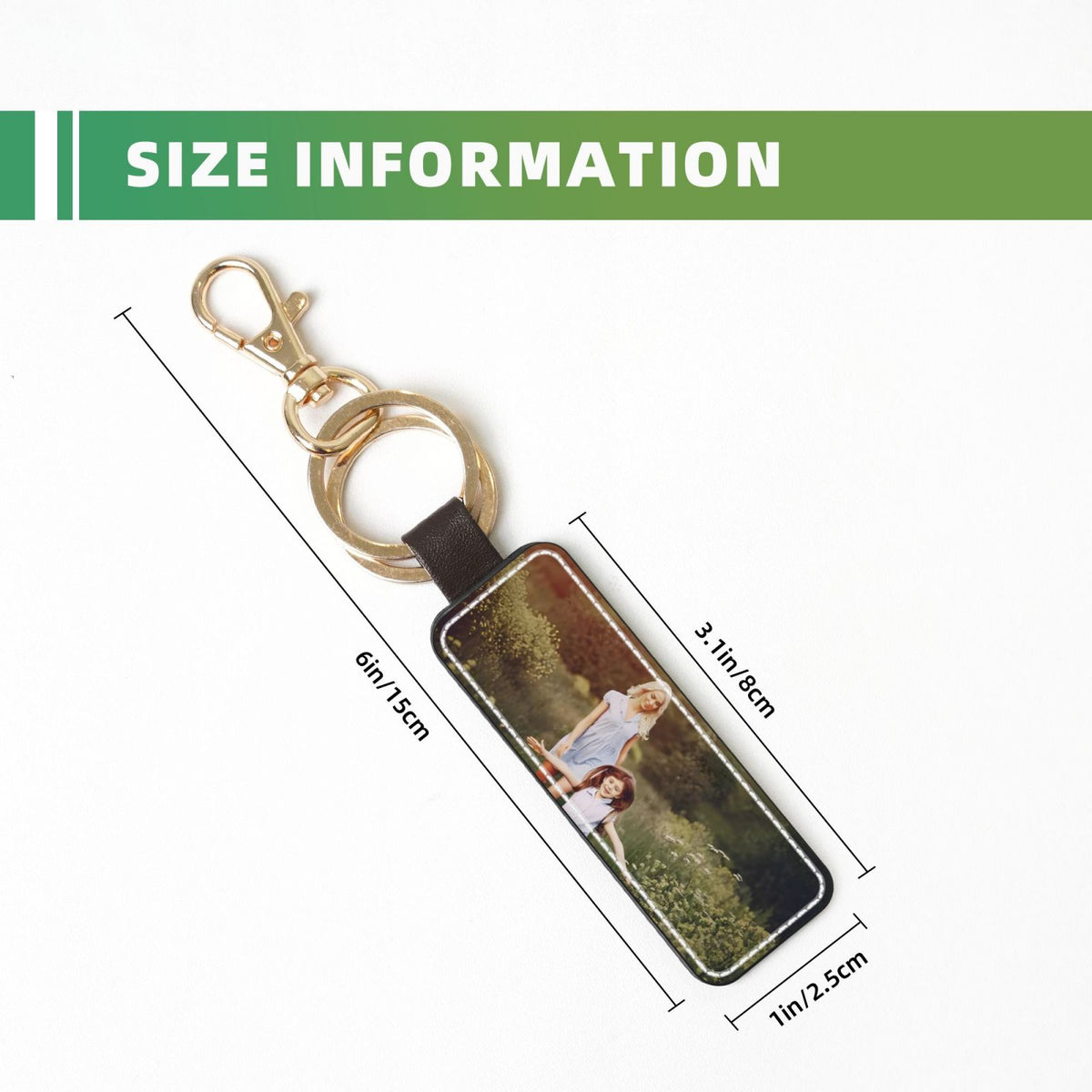 Custom Leather Photo Keychain