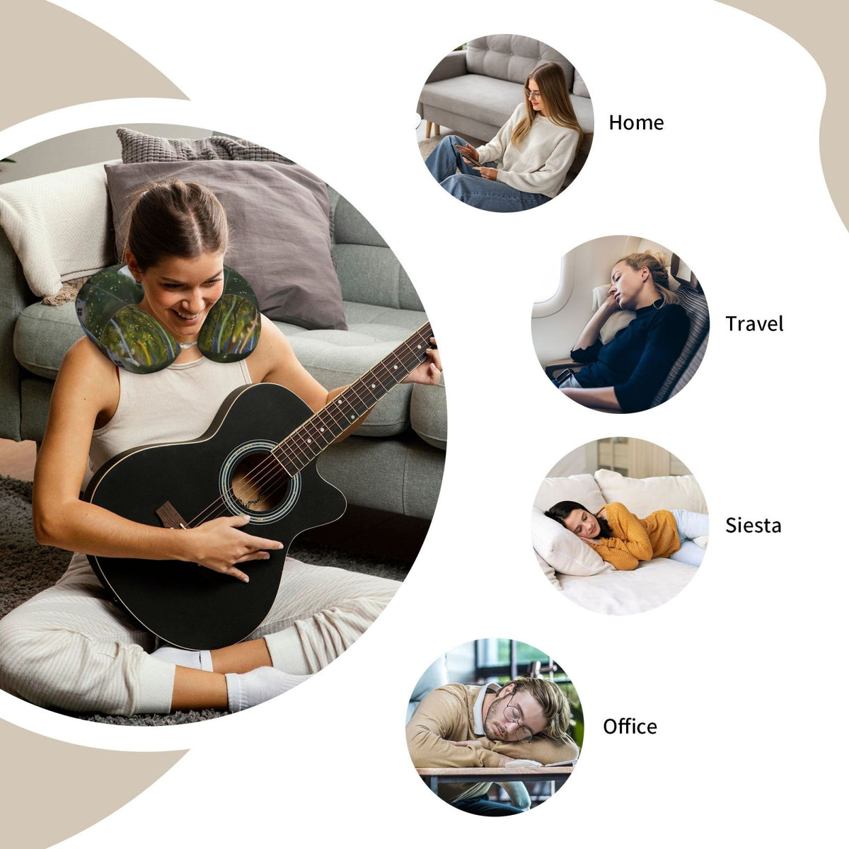 Photo Print Personalized Customization Cozy Memories U-Shaped Travel Pillow·