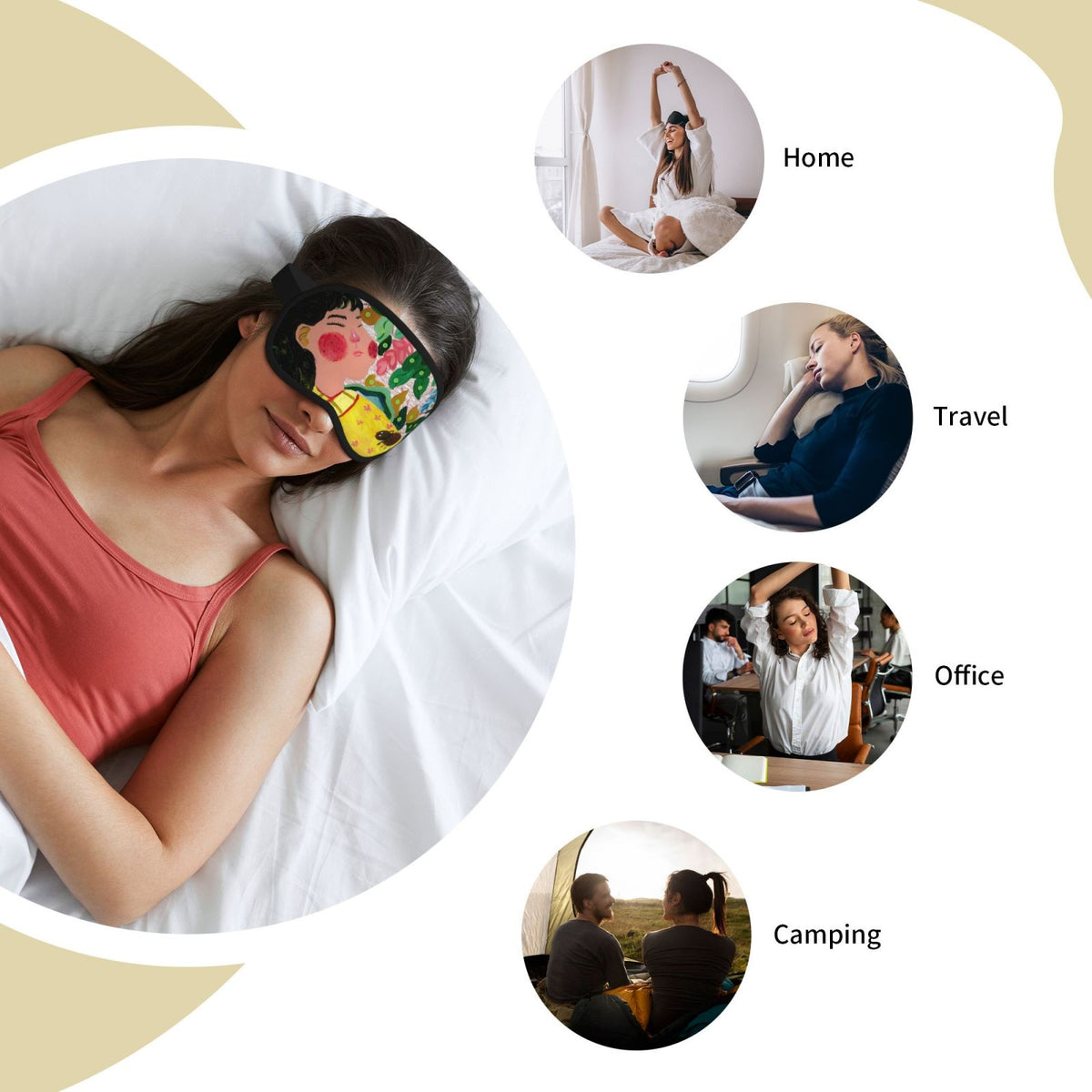Sweet Dreams Custom Photo Travel Eye Mask