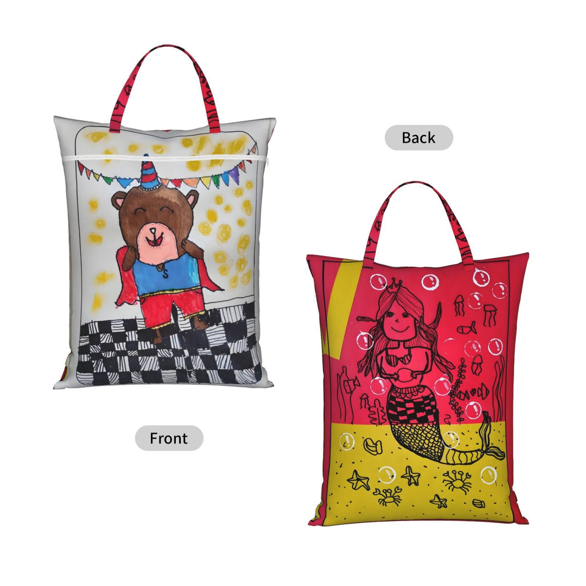 Custom Kids' Drawing Travel Laundry Bag