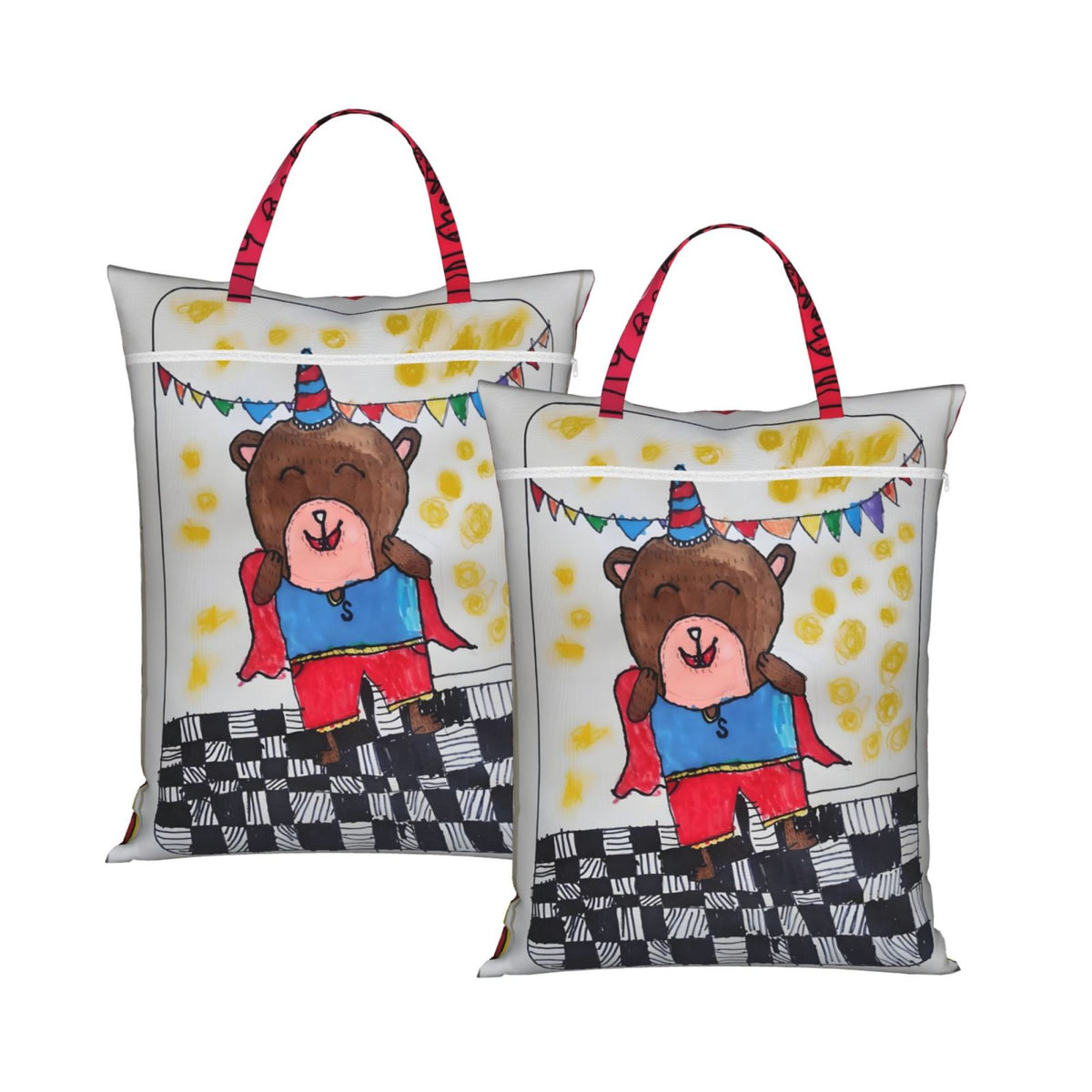 Custom Kids' Drawing Travel Laundry Bag