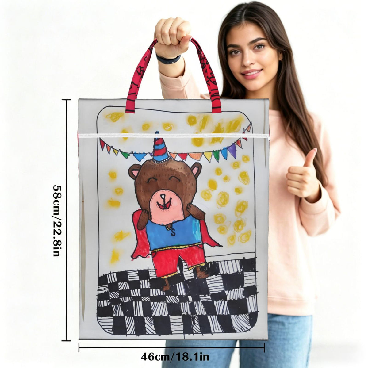 Custom Kids' Drawing Travel Laundry Bag