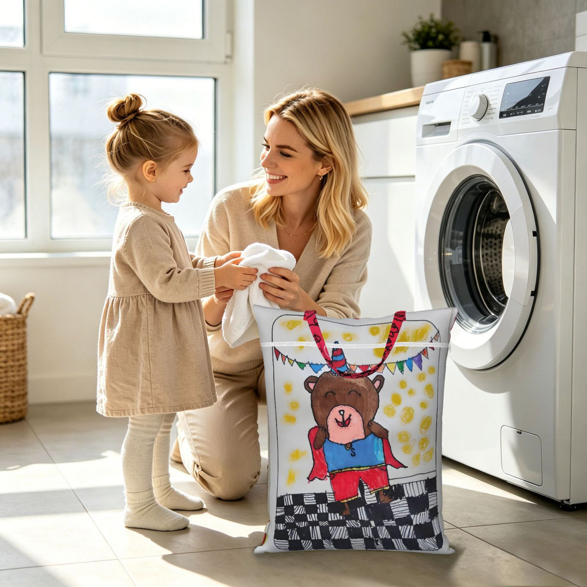 Custom Kids' Drawing Travel Laundry Bag