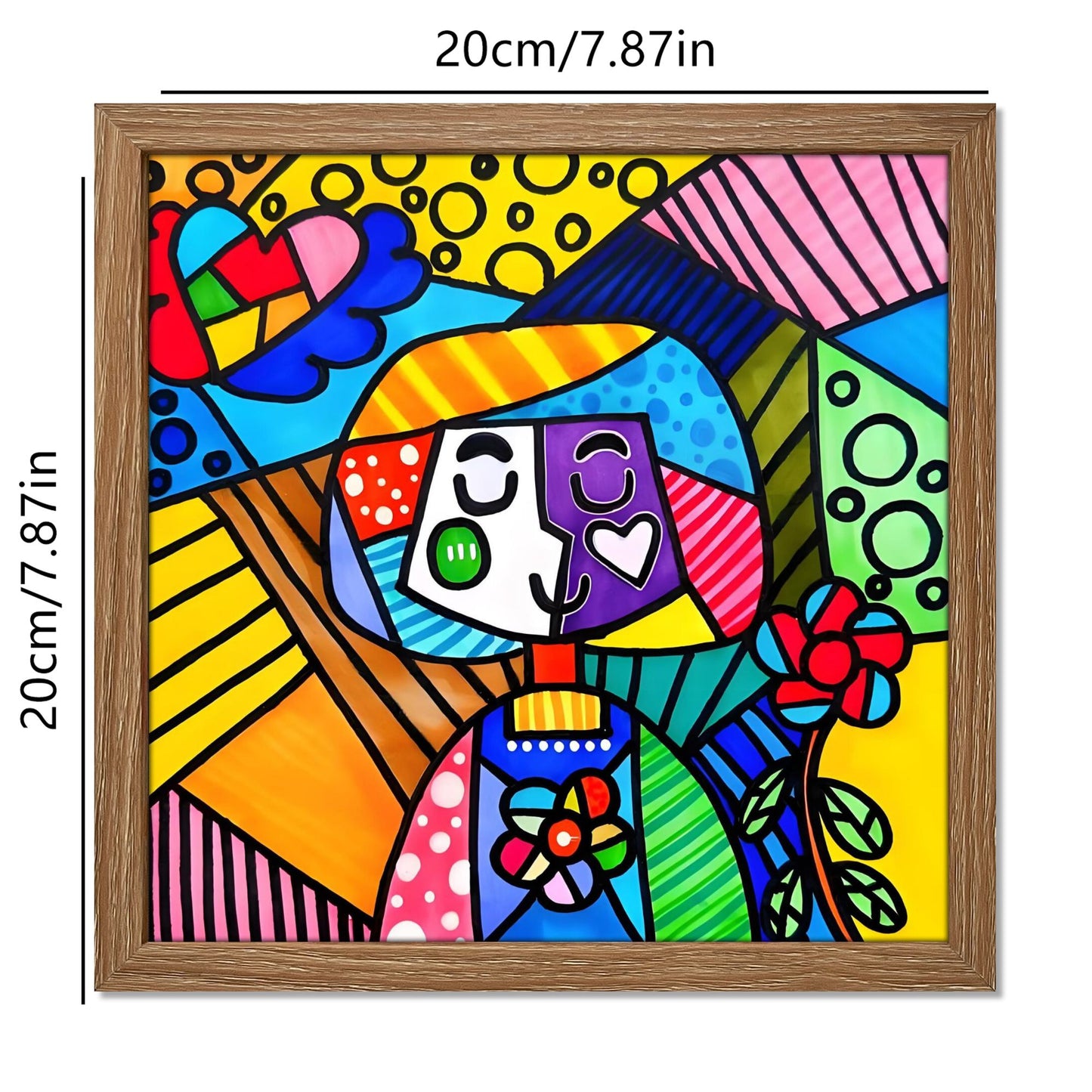 Square Framed Wood Print (1:1 Ratio) | Personalized Kids' Art
