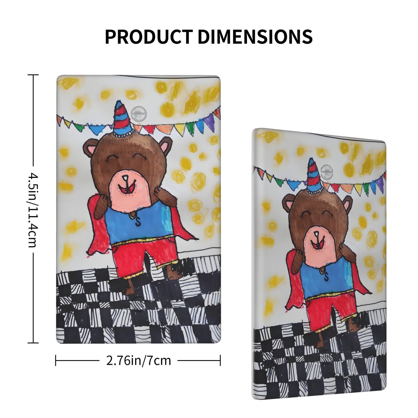 Product Description: Personalized Decor Switch Plate | Custom Kids' Art