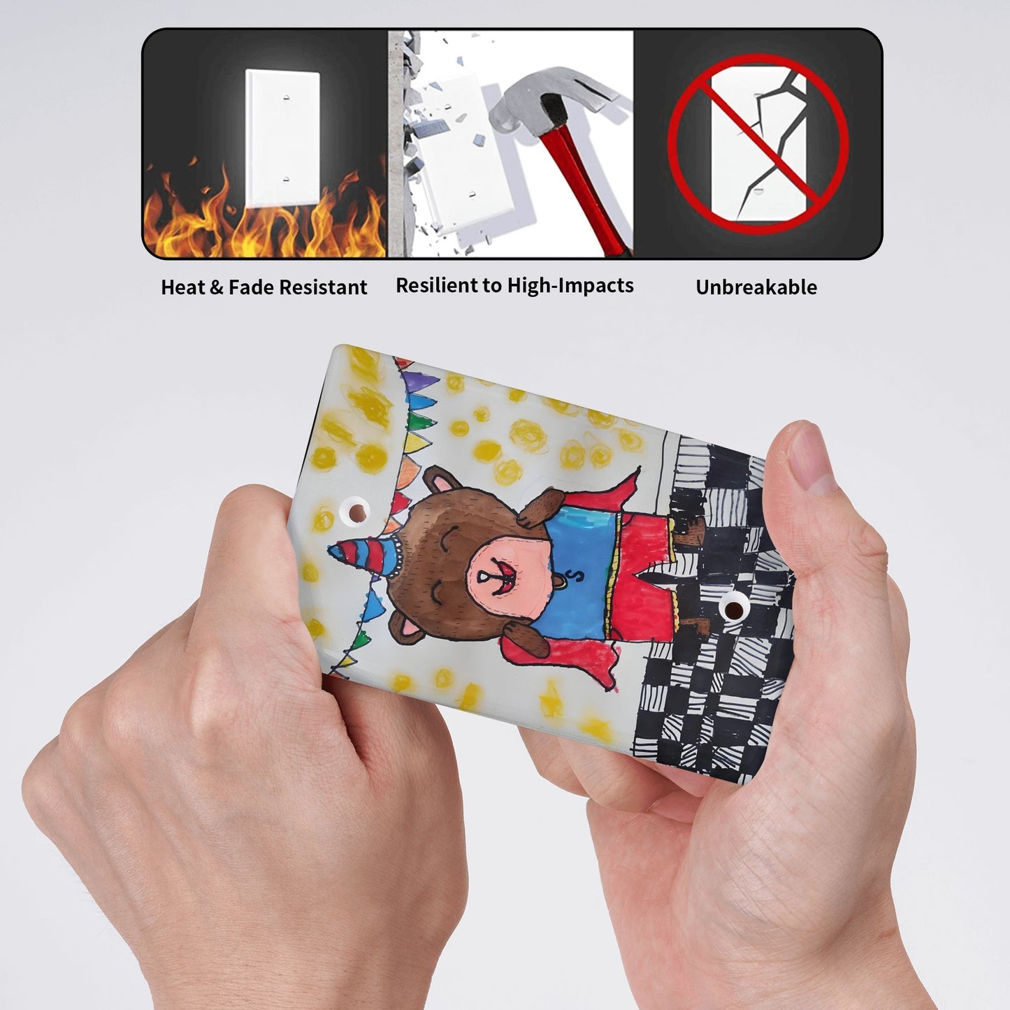 Product Description: Personalized Decor Switch Plate | Custom Kids' Art