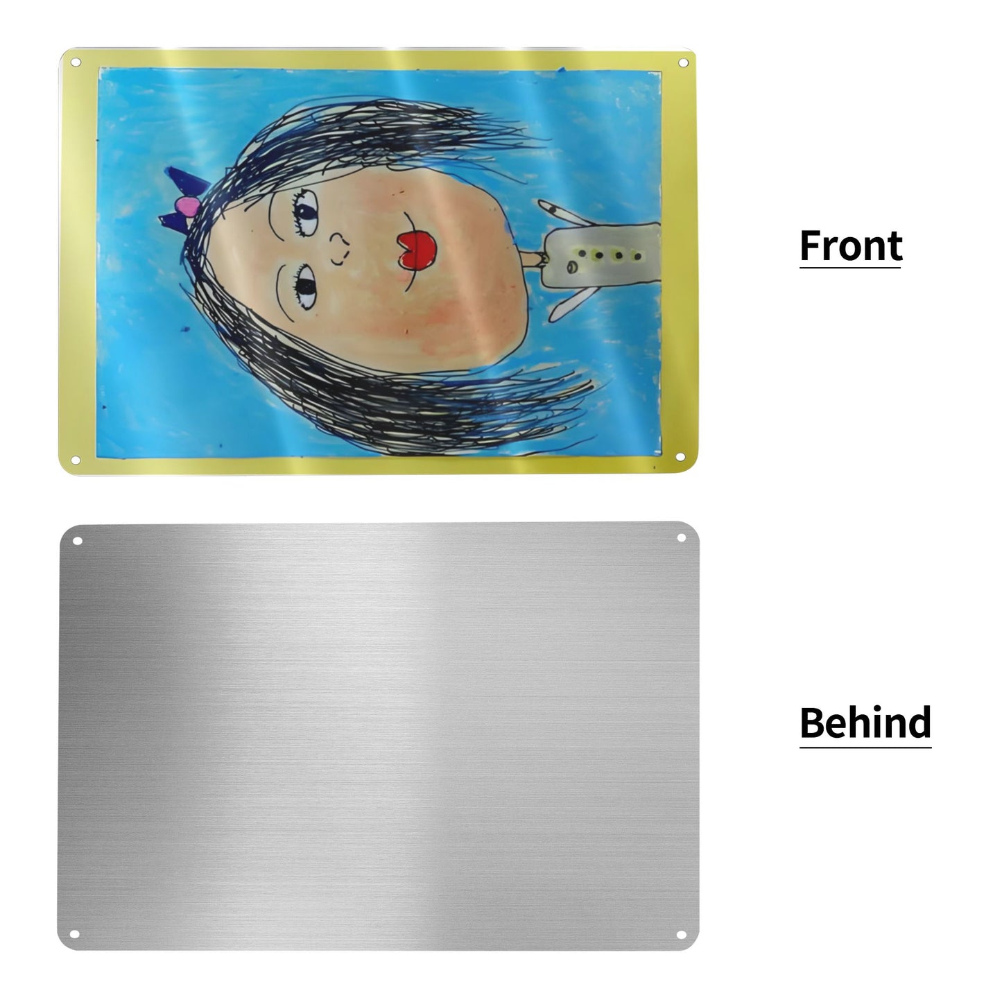 Personalized Aluminum Sign for Kids‘ Art | 8x12in Custom Home Decor