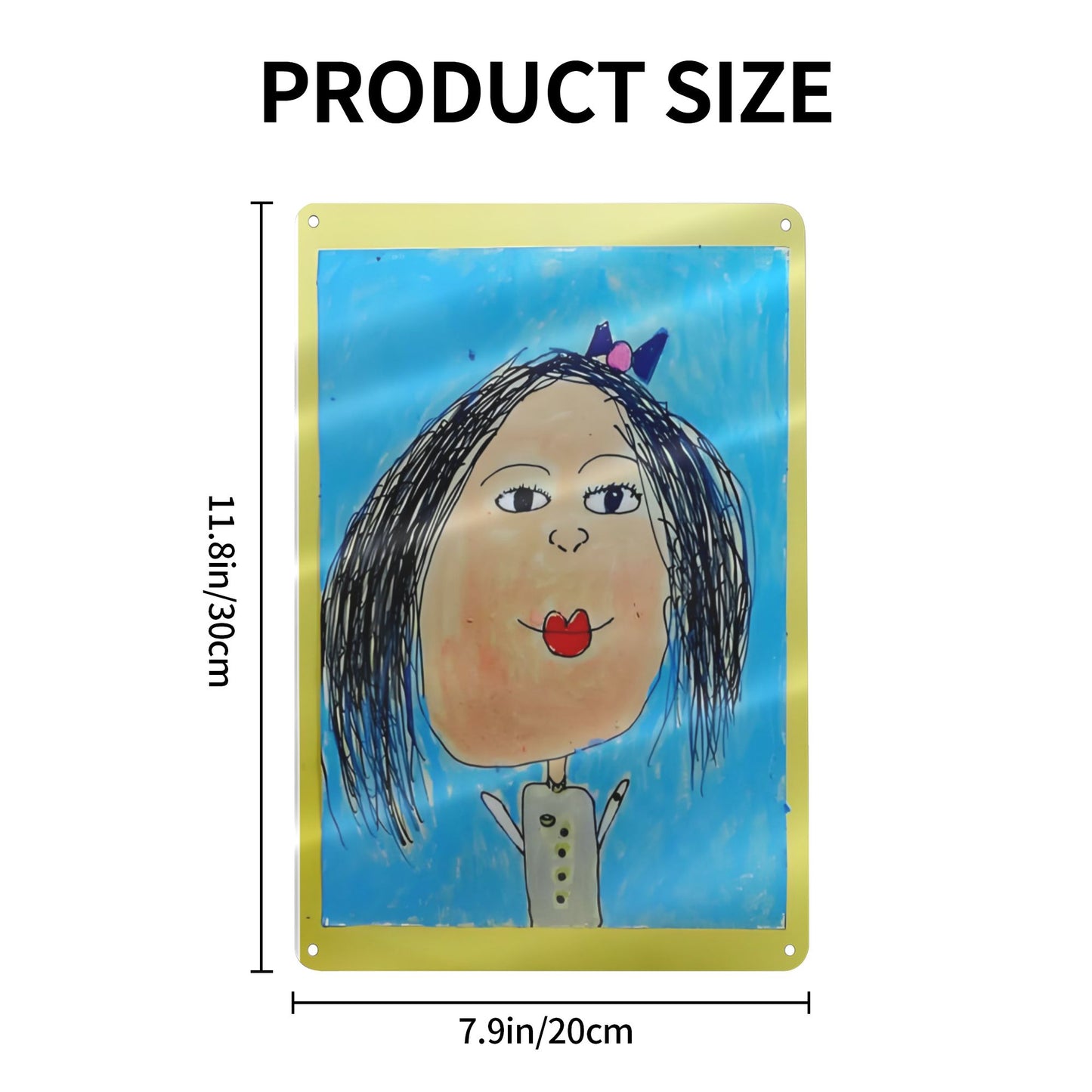 Personalized Aluminum Sign for Kids‘ Art | 8x12in Custom Home Decor