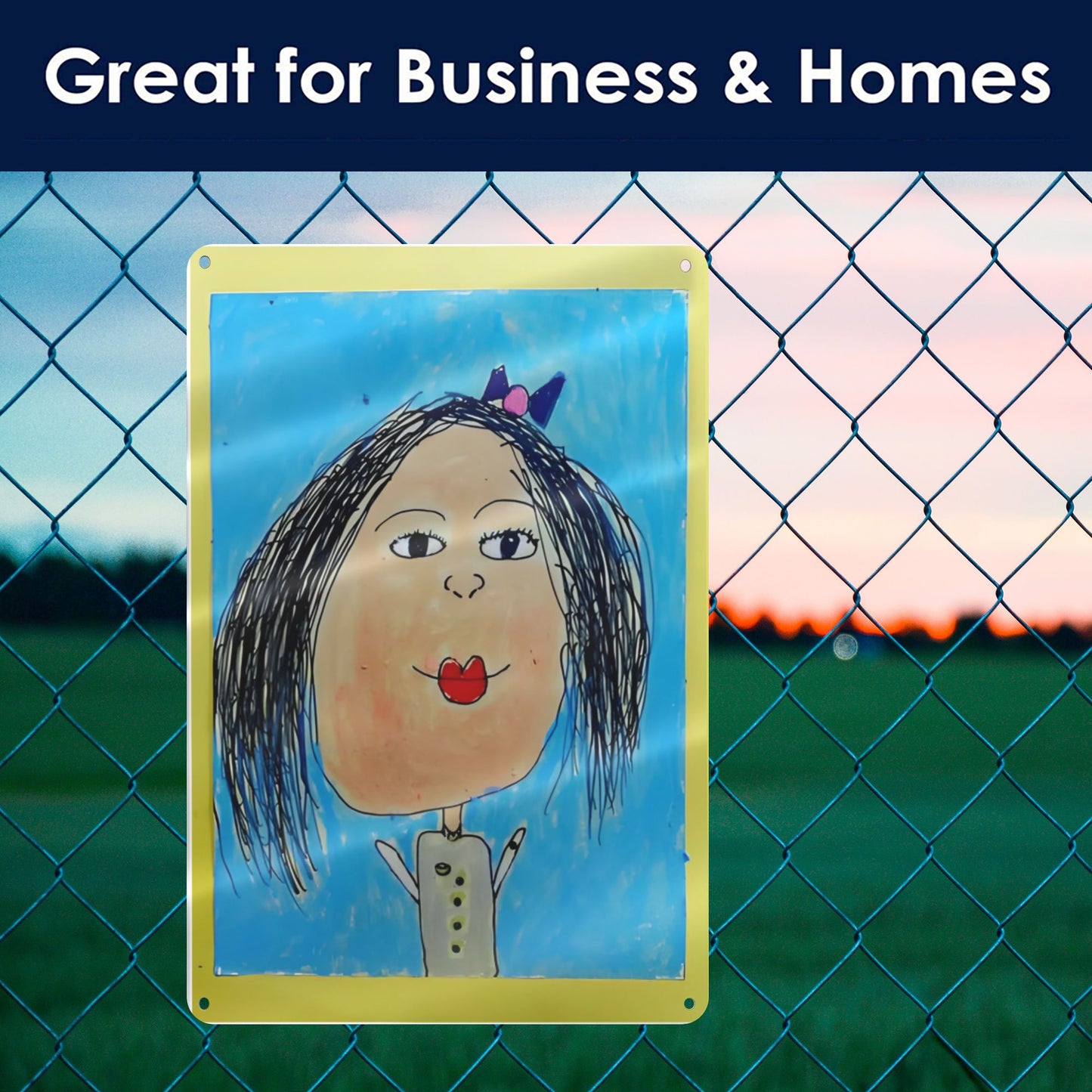 Personalized Aluminum Sign for Kids‘ Art | 8x12in Custom Home Decor