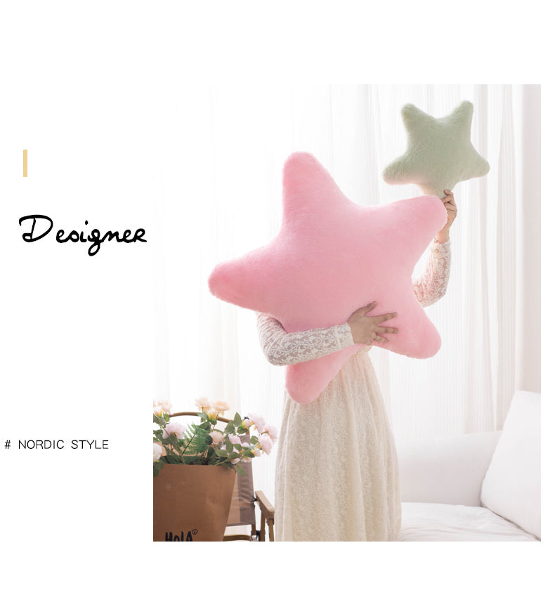 Star Pillow Ins Nordic Star Pillow Ultra Soft Cute Plush Sleeping Pillow Soft Girl Gift